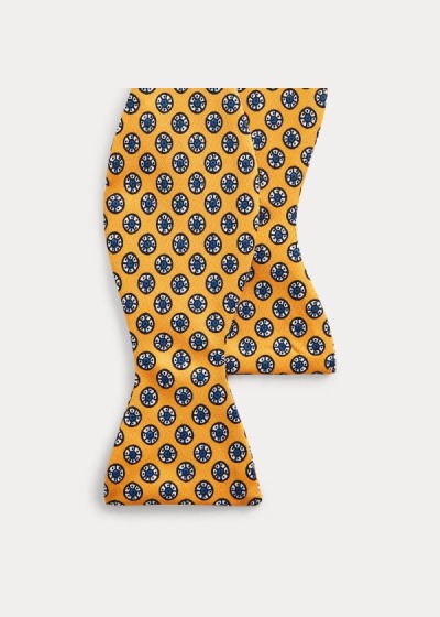 Men's Polo Ralph Lauren Block-Print Silk Bow Ties | 139782ICK